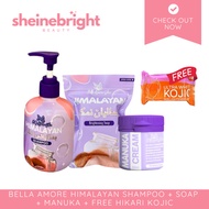 Bella Amore Himalayan Shampoo Soap and Manuka Cream with Free Hikari Kojic Whitening Moisturizing
