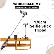 [Selfie Stick] 170cm Selfie Stick Tripod Mobile Phone Holder Monopod Bluetooth Remote Shutter Portab