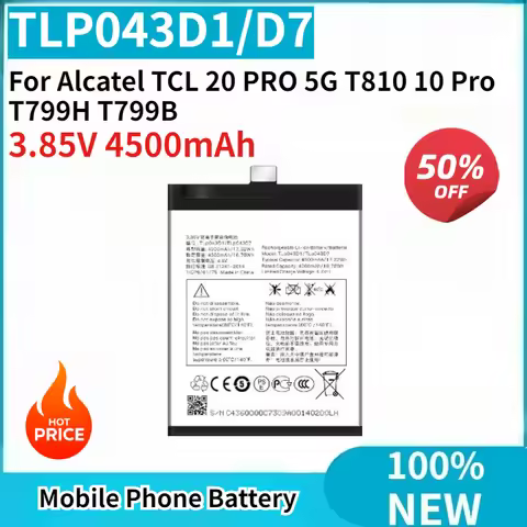 High Capacity TLP043D1 TLP043D7 Phone Battery For Alcatel TCL 20 PRO 5G T810 10 Pro T799H T799B Bran