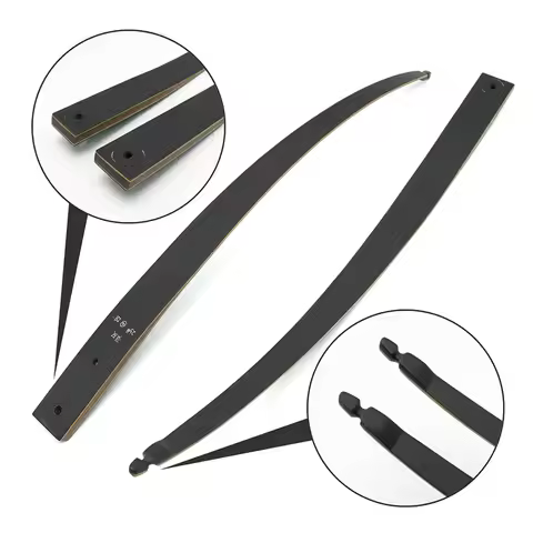 30-60LBs Black Hunter Takedown Long Bow Limbs 60inch for Right and Left Hand Archery Replacement Hun