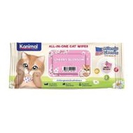ผ้าเช็ดทำความสะอาดสำหรับแมว KANIMAL กลิ่น CHERRY BLOSSOM 100 แผ่น (1241082)
