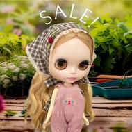 Brown Tone Hair Cover Cute Cotton Fabric For Blythe Dolls Tie Type