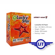 Lucky Star A5 Paper A5 Copier Paper 70gsm Kertas A5 70gsm (900's/Ream) Half A4 Paper Setengah Kertas