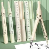 Multifunction Ruler Pencil Compass Set Back to School Student Drawing Measurement Ruler Compass Stat