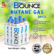 Bounce Butane Gas & Outdoor 250g Set 8pcs CRV