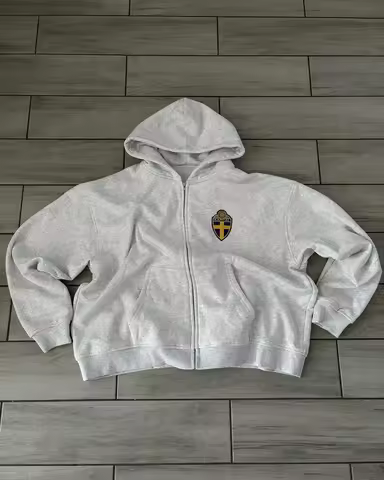 Y2K hip-hop letter embroidered Swiss sweatshirt suit street 2024 new American fashion splicing retro