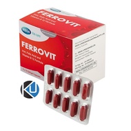 Mega Ferrovit (Box Of 50 Tablets) - Iron Supplement, Folic Acid And Vitamin B12, Helps Support In Ir