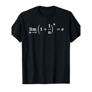T-Shirt Matematik Nombor Euler - Hitam, Tee Pelajar Kalkulus/Peminat Matematik Lelaki