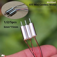 WATTLEMI 1/2/5pcs Coreless Motor, 615 Mini 615 Tiny Hollow Cup Engine Motor, DC 4.2V 0.12 A 6mm*15mm
