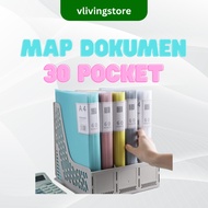 A4 Expanding File 30 Pocket Document Folder | Premium Thick PP Archive Folder | Office Letter & Docu