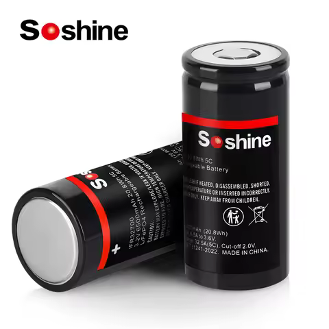 Soshine 32700 3.2V 6500mAh Rechargeable Battery High-power 32700 LiFePO4 Batteries Pack 4S 8S 12S 16