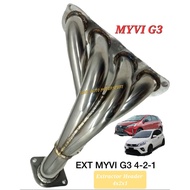 Extractor/ Header 4-1 , 4-2-1 Perodua Myvi G3/ Myvi Facelift/ Bezza Extractor Stainless Steel