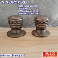 Door Knob/Door Handle/Antique Brass House Door Pull Carved Motif 5.5cm