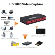 HD Video Game Capture Card 1080P HDMI YPbpr CVBS Record Box to U Disk SD Card for PS4 PS3 XBOX WiiU TV STB Camera Medical Care