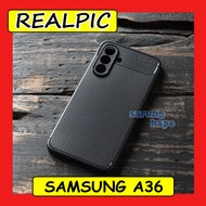 Samsung A36 - Carbon Fiber TPU Softcase Casing Cover