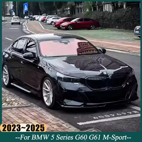 4Pcs Car Front Bumper Lip Diffuser Splitter For BMW G60 G61 520i 520d 530e 550e i5 M60 M-Sport 2023-