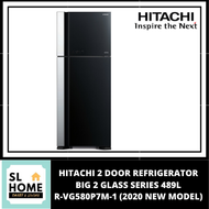 {KL & Klang Valley Area Only}HITACHI 2 DOOR REFRIGRERATORS R-VG580P7M-1 GLASS DOOR INVERTER X DUAL F