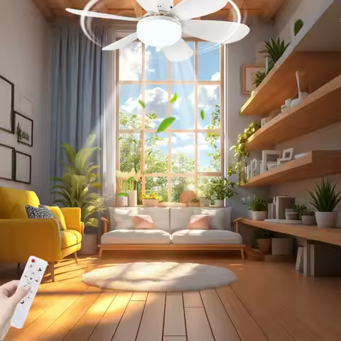Ceiling Fan with Light E27 52CM Fan Light with Remote Control Super Quiet Socket Ceiling Fan for Bed