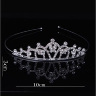 Satin Ribbon Crown Headband Korean Diamond Crown Headband Women Jewelry Crown Crown Headband/