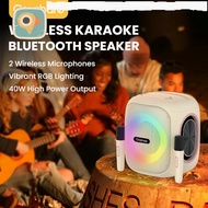 Orashare BSH03 40W Karaoke Bluetooth Speaker With Dual Wireless Mics Big Sound Party Speaker RGB