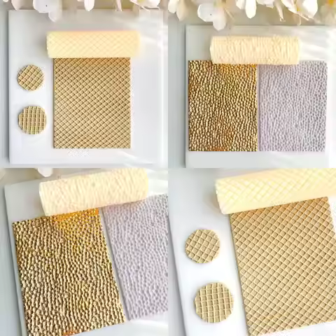 Traditional tile texture roller high precision texture roller, polymer clay earth earrings to make t