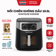 Nồi Chiên Không Dầu 10.5L Sunhouse SHD4038 - Công Nghệ Rapid Air 360 Độ Chống Dính Teflon Cao Cấp