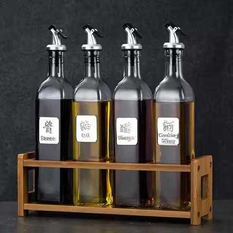 Oil Spice Bottle Spice Rack Dispenser Sauce Bottle Vinegar Bottle Leakproof Olive Oil Bottle Glass K