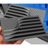 Metal American Flag Emblem DecalBlack American Flag Decal,for Car, Truck or SUV,5"x3"(1 Pair) (Black