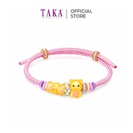 TAKA Jewellery Fairy Tale Treasures Collection 999 Pure Gold Charm - Nylon Bracelet