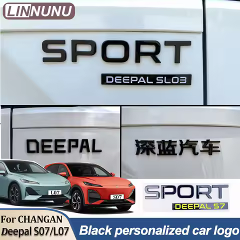 Linnunu Fit for Deepal S07 L07 Sl03 Car Logo Personalized Black Emblem Car Rear Car Logo Modificatio