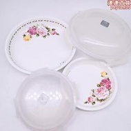 樂扣樂扣陶瓷盤子帶蓋子子保鮮盤保鮮碗冰箱保鮮盒密封微波爐可用