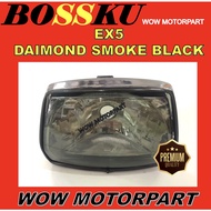 EX5 HEAD LAMP DIAMOND SMOKE BLACK EX5 HEAD LIGHT DIAMOND BLACK BK EX5 HEAD LAMP TINTED SMOKE EX5 FRO
