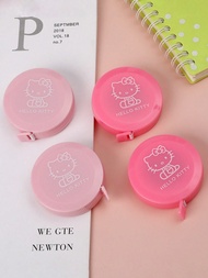 1pc Sanrio KT Cat Automatic Retractable 1.5-Meter Tape Measure, Cartoon Mini Soft Ruler, Household M