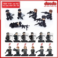 Squad of 6 SWAT police soldiers that can be transformed into terrorism - Mini Minifigures TBS 81-86 