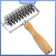 Pastry Lattice Roller Cutter Sturdy Stainless Steel Dough Lattice Cutter with Wood Handle Profession