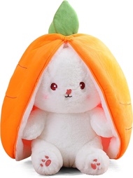 Easter Bunny Stuffed Animal Plush Fruits Bunny Stuffed Animal Reversible Bunny Carrot Strawberry Pil