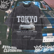 24h Shipping N9THNOVA Street-style Japanese JDM Washed Pure Cotton T-shirt, Unisex 4