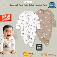 NEW!! BABY LEON BABY Sleepsuit Closed Legs Newborn Sleepsuit Girls Clothes 0-12 Months GY-052