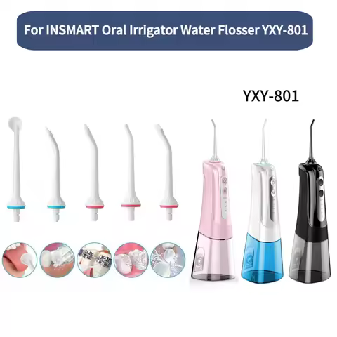 For INSMART YXY-801 Water Flosser Replacement Tips Oral Irrigator Dental Water Flosser Nozzels Heads