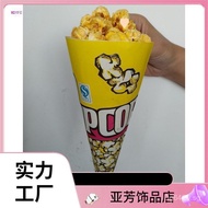 Triangular Cinema Cone Moisture-Proof Paper Commercial Small Size Fried Chicken Cone-Shaped Popcorn 