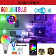 READY STOCK - RGB Light Bulb | WiFi Smart RGB+CCT LED Bulb | Bulb Dimmable WiFi Controller | Mentol 