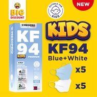 [MEDIPRO SURGITECH] PREMIUM KF94 Kids BLUE/WHITE Earloop, ULTRA SOFT 10pcs/Box