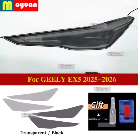For GEELY EX5 2025-2026 Car Headlight Protective Car Film Front Headlamp Transparent Black TPU Exter