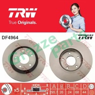 (2 pcs) TRW Disc Brake Rotor Front for DF4964 Nissan X-Trail T31 (295.7mm)