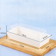 YUEW [10 PCS] WHITE LENGTH 17X7CM 17X7 17 CM X 7 CM Dessert Box Heat Resistant Oven Mica Box Mochi B