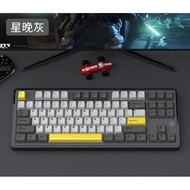 AJAZZ Ak870แบบไร้สายแป้นพิมพ์ที่กำหนดเอง RGB โครงสร้างปะเก็นคีย์บอร์ดแบบกลไกแบบถอดเปลี่ยนได้ด้วยปุ่ม