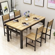 Dining Table 4 People Table Chair Household Rectangular Snack Bar Dining Table Chair Hotel Canteen F