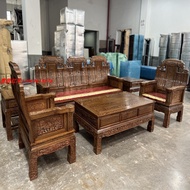 W7Mahogany Furniture African Wenge Wood Sofa Coffee Table Ming Qing Classical Five Eighty Piece Set 