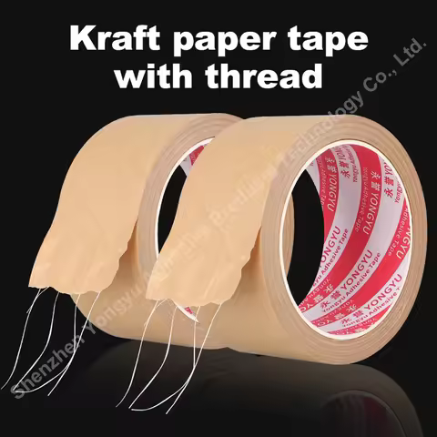 Super Viscosity Kraft Paper Tape High-Strength Packing Tape Rolls, Packaging Tape | Industrial Tape 