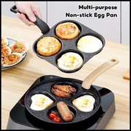 Non-Stick 4-Hole Pan for Burgers,Eggs,Ham,and Pancakes-Multi-Purpose Frying Pot